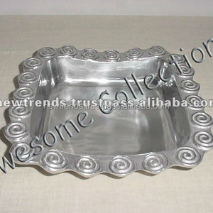 Plato en forma de fruta, Plato decorativo de Metal dorado de Granada, elegante para servir Mesa, centro de mesa, decoración para sala de estar, gran llegada - Product Image 3