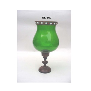 Party Decor Golden Hurricane Pillar Candle Lamp - Product Image 3