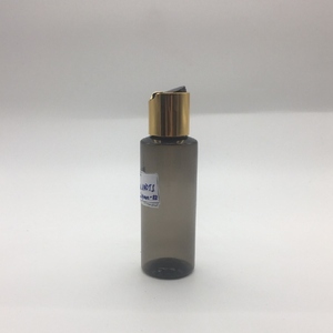 ขวดเครื่องสำอางพลาสติก PET สีดำใสขนาด100มล. รูปทรงกระบอกขวด PET พร้อมฝาปิดแบบพลิก - Product Image 2