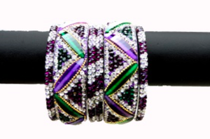 Juego de 6 pulseras vintage de cristal indio, 2019 - Product Image 3