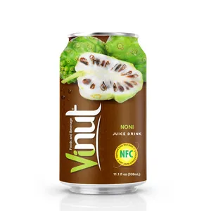 330ml VINUT konserve Noni suyu küçük meyve suyu işleme tesisi daha az kalori zengin kaynağı C vitamini tedarikçisi