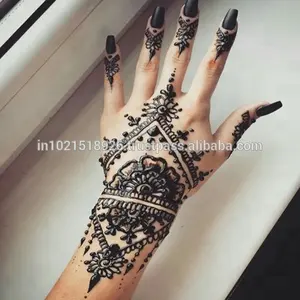 Pabrik Grosir Desain Baru Mehndi Kerucut Pasta Henna Hitam