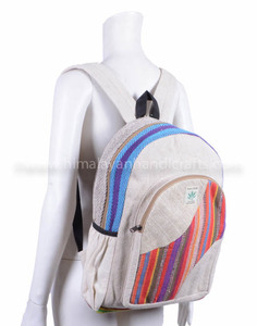 Sac et sac à dos en toile de coton de chanvre moyen népalais HBBH 0083 - Product Image 4