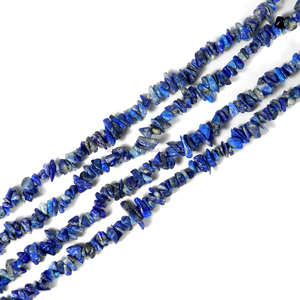 Perles de Lapis Lazuli à facettes naturelles 36 pouces de copeaux de pierre bleue brin 4mm taille 117.40 carats pour bracelets 4mm opale - Product Image 1