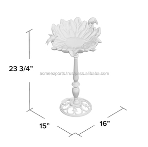 Cast Aluminum <b>Garden</b> Bird Bath Ornament Durable Metal <b>Garden</b> Decoration From India - Product Image 2