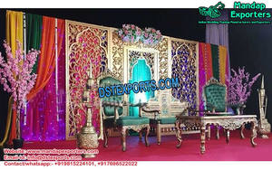 Pivoine musulmane de fête Mehndi, décorations de cérémonie avec mur des bougies, sange Royal, fête Sangeet, 32 pièces - Product Image 2