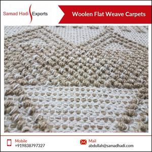 ผู้ผลิตอินเดียคุณภาพที่เหนือกว่าการออกแบบปักแบบกําหนดเองพรมทอแบนขนสัตว์ในราคาต่ําสุด - Product Image 3