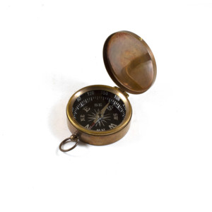 แก้วทองเหลืองขัดเงาเข็มทิศทะเล2 "โลหะผสมน้ำหนักเบาเสร็จทองแดงทำด้วยมือคาลิรอนแต่งงานคริสต์มาสจบการศึกษาอีสเตอร์ - Product Image 1