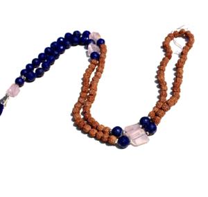 Collar Mala de Lapislázuli y Rudraksha de 108 Cuentas de 6mm, Facetado, Anudado a Mano, Joyería de Piedras Preciosas Hecha a Mano, Venta Caliente, Terceros - Product Image 4