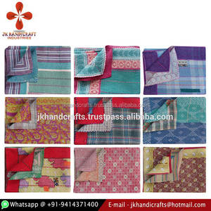 Indian Wholesale <b>Kantha</b> Throw Vintage Handmade Cotton <b>Quilts</b> - Product Image 2
