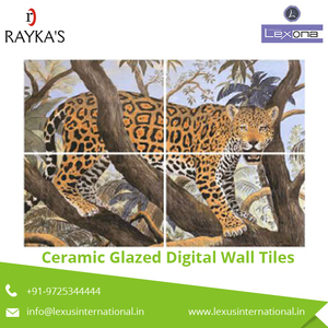 Carreaux muraux numériques émaillés en céramique de 250x375mm au prix de gros Tuiles indiennes - Product Image 2