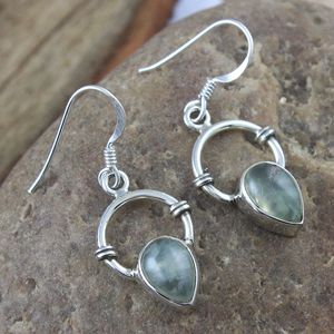 ไฟสีฟ้าลาบราดอไรต์พลอยต่างหูเงินแท้925ต่างหูแฮนด์เมดเครื่องประดับเงินผู้จัดจำหน่ายผู้ส่งออก - Product Image 1