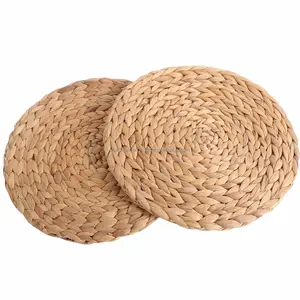 Hand woven water hyacinth charger plate/ straw table mat wholesale