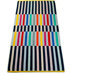 Toalla de playa a rayas teñida con hilo multicolor Textura suave Toalla de playa turca personalizada Toallas de playa de golf de la India - Product Image 1