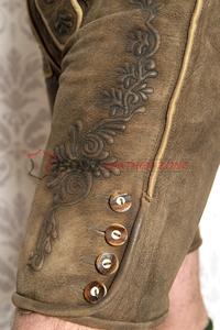 Cuero de vaca dividido bordado antiarrugas para hombre de talla grande para Oktoberfest festivales bávaros amigables con la maternidad - Product Image 4