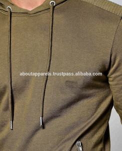 Vente en gros en vrac bon marché OEM survêtement de haute qualité pour hommes en polaire épaisse 2 pièces sweats à capuche respirants unis avec fermeture éclair pour hommes - Product Image 3