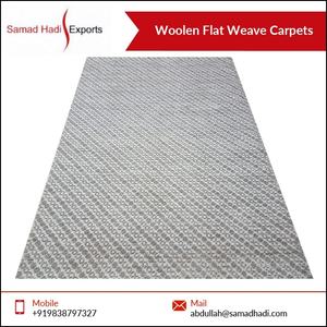 Tapis plat en laine naturelle brodée à la main du fabricant direct, style moderne pour chambre au prix de gros - Product Image 2