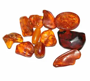 Baltik Alami Amber Mix 11 Buah Batu Permata Longgar Cabochon 246.2 Batu Akik untuk Membuat Perhiasan