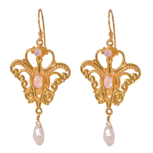 Wholesale 18K Gold Plated Sterling <b>Silver</b> Rainbow Moonstone Cute <b>Long</b> Drop <b>Earrings</b> Elegant Party Wedding Jewelry - Product Image 1