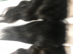 Sin procesar transparente Cierre de encaje pelo 100% NATURAL de humano indio 100% NATURAL rizado - Product Image 3