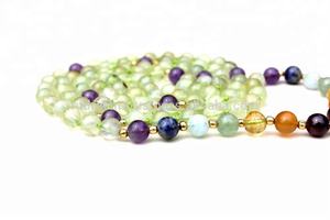 Prehnite 7ลูกปัดพู่มาลาสไตล์โบฮีเมียน unisex โยคะเครื่องประดับลูกปัดสร้อยคอสำหรับอินโดนีเซียเครดิต - Product Image 6