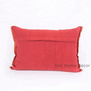 Home Decor Rectangle Throw Pillow <b>Cover</b> Indian <b>Designer</b> Hand Embroidered & Stitching Eco-Friendly Cotton <b>Cushion</b> <b>Covers</b> - Product Image 2
