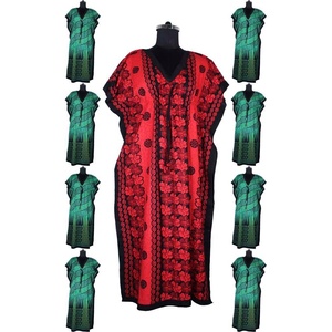 Último vestido largo musulmán sin mangas Dubai Abaya Kaftan 2025 nueva ropa islámica vestido estampado de bloque de mano africano asequible - Product Image 1