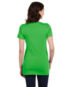 Nouvelle mode dames hauts T-shirt à manches courtes 100% coton col rond col en v profond solide grande taille blanc T-shirt marque privée - Product Image 5