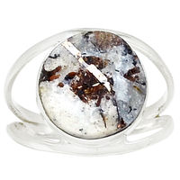 Ruso Astrophyllite 925 Anillo de plata Joyería