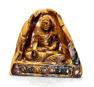 Estatua tallada a mano de Buda, estatua de ojo de tigre de alta calidad, escultura de Piedras naturales, piedra curativa de cristal - Product Image 2