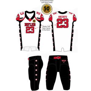 Uniformes de Fútbol Americano Sublimados Personalizados con el Diseño Más Vendido, Uniformes OEM de Primera Calidad Sublimados - Product Image 4