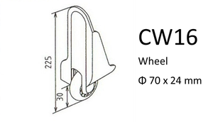 Rueda de esquina de plástico de repuesto para maleta, Radio - Product Image 6