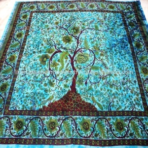 Vente en gros LAXMANS Nouveau design Draps de lit Queen Size et Tapisseries murales Arbre de Vie, Tapisserie en coton tissé imprimé tribal, Lavage à la main - Product Image 3