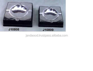 Cenicero de Aluminio Fundido con Acabado Pulido Espejo y Cuero en la Superficie Exterior, Cenicero para Cigarros - Product Image 3