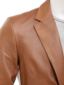 Blouson d'hiver en cuir homme, à la mode, Slim - Product Image 2