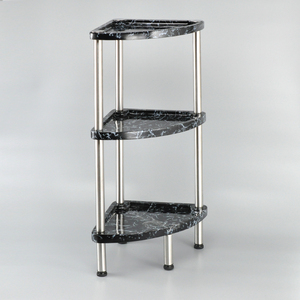 3-Tier Fan Shaped Concrete Marble Design Storage Rack - Product Image 1