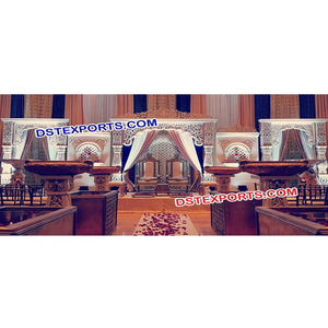 Royal Mandap Jodha Akbar Mandap Set Trending Fiber Stage Setup Top Tradicional Rajasthani Wedding Mandap Decoración Australia - Product Image 1