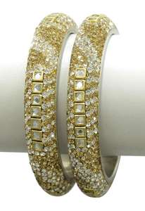 Bracelet traditionnel indien de style Bollywood en cristal Lakh - Product Image 2