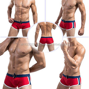 Maillot de bain Boxer court avec cordon pour hommes, caleçon de plage, sous-vêtements - Product Image 4