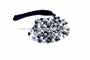 สร้อยคอลูกปัดของศิลปินชาวอินเดียทำด้วยมือทั้ง108ควอตซ์และลูกปัดมาลาพู่ห้อยแบบโบฮีเมียนมาลาสำหรับงานเลี้ยงทางศาสนาใช้ได้ทั้งชายและหญิง - Product Image 2