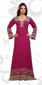 Robe de bureau à imprimé de fleurs, tunique longue Vintage pour femmes, Kaftan abaya - Product Image 5