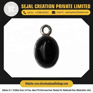 Connecteurs de pierres précieuses de lunette, Onyx vert naturel, connecteurs de bijoux - Product Image 3