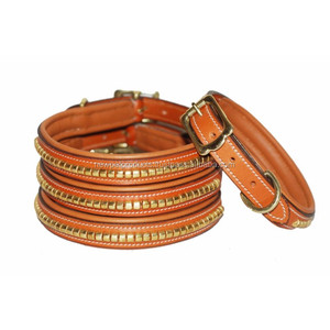 ปลอกคอสุนัขหนังคุณภาพพรีเมี่ยมสุดหรูพร้อมลูกไม้ตกแต่งเป็นมิตรกับสิ่งแวดล้อมดีไซน์มาใหม่ขายดีการฝึกซ้อม - Product Image 5