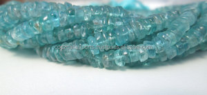 Perles rondes Heishi en Apatite naturelle, perles lisses, pierres précieuses 4.5 à 6.5mm, livraison gratuite - Product Image 2