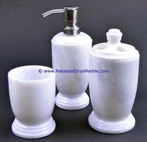 ชุดอุปกรณ์ห้องน้ำหินอ่อนสีขาว ZIARAT CARRARA สีขาว - Product Image 2