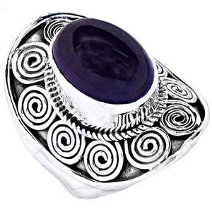 Best Selling Custom 925 Sterling <b>Silver</b> Prong Ring <b>Women</b> Fancy Shape Amethyst Gemstone Handmade Fine Jewelry Casual Wholesale - Product Image 2