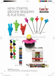 Breloques à vin, breloques à vin en silicone, marqueurs pour verres, accessoires pour le vin - Product Image 4