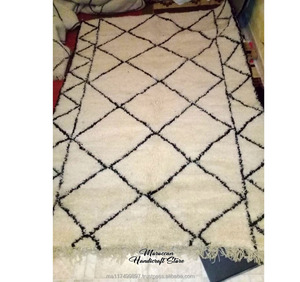 Beni ourain พรมสไตล์โมร็อกโก, พรมลายภูเขาขนสัตว์100% ลายสไตล์เปอร์เซีย - Product Image 1