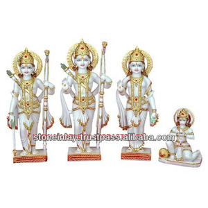 Estatua de Ram Darbar en Mármol Blanco - Product Image 1