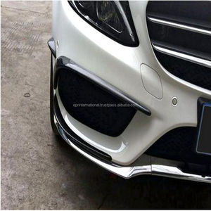 สำหรับ C-Class W205 4 ประตู (2 ประตู) ปี 15-16 ชุดแต่งกันชนหน้าคาร์บอนไฟเบอร์แบบมันเงา 2 ชิ้น - Product Image 1